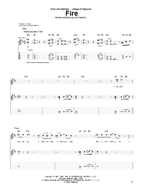 Fire by Jimi Hendrix - Guitar Tab - Guitar Instructor