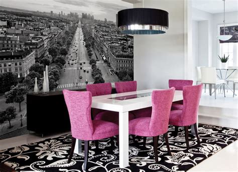 20 Conventional Dining Rooms with Wallpaper Murals | Home Design Lover