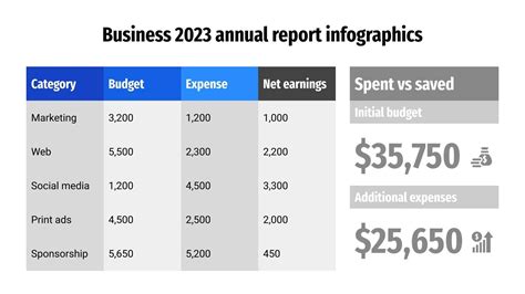 Business 2023 Annual Report Infographics