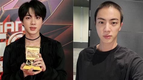 BTS' Jin Shares New Buzz Cut Look Ahead Of Military Enlistment, ARMY ...