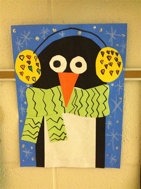 1st Grade Penguins (WHAT'S HAPPENING IN THE ART ROOM??) Christmas Art Projects, Winter Art ...