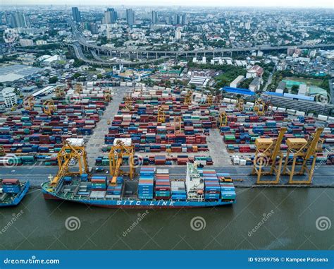 Bangkok, Thailand - 11 MAY 2017 : Aerial Shoot of Bangkok Port ...