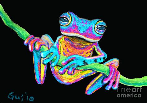 Rainbow Frog | Frog art, Frog painting, Frog