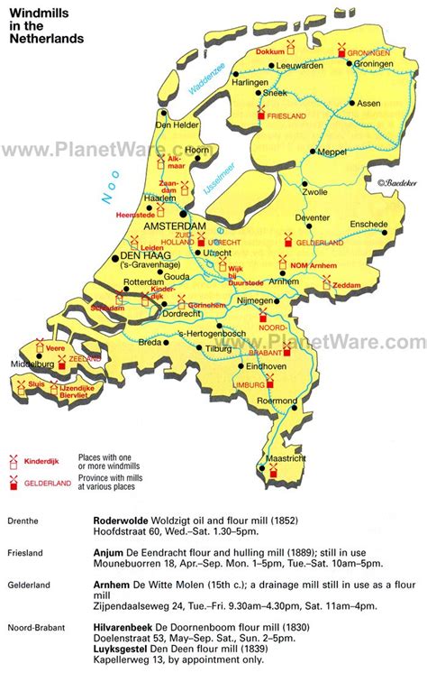 Map Holland Windmills