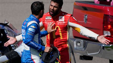 Wallace confronts Larson after crash at LVMS