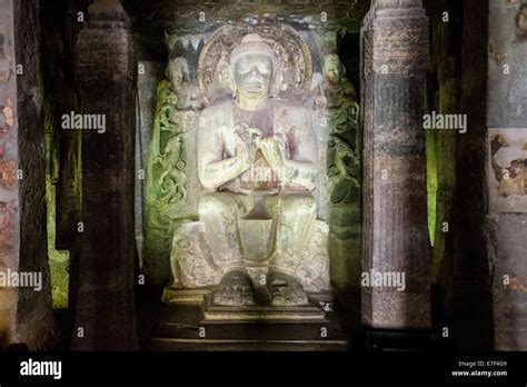 Cave 16, Ajanta Caves, UNESCO World Heritage site, Aurangabad district ...