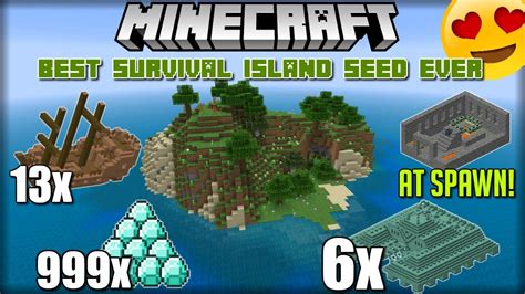 Minecraft - Best Survival Island Seed EVER!!!! (Console Edition) - YouTube