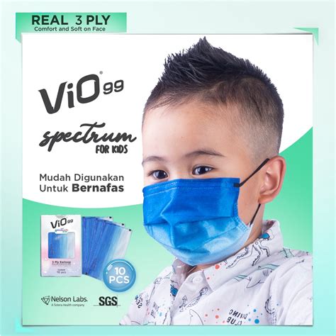 Jual MASKER MEDIS ANAK VIO99 3 PLY SPEKTRUM KIDS (OMBRE) | Shopee Indonesia