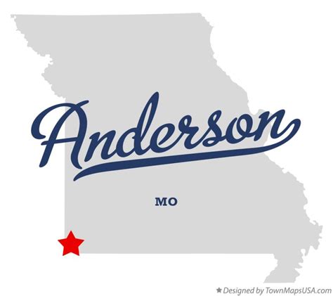 Map of Anderson, McDonald County, MO, Missouri