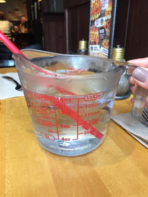 My water came in a measuring cup. Drank 4 cups of water during my meal. : r/WeWantPlates