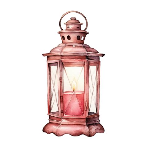 Watercolor Lantern Vintage Element, Lantern, Lamp, Watercolor PNG Transparent Image and Clipart ...