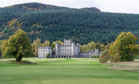 Taymouth Castle is situated just north-east of the village of Kenmore ...