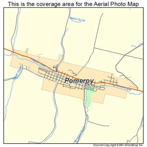 Aerial Photography Map of Pomeroy, WA Washington