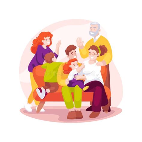 Family Reunion Isolated Cartoon Vector Illustration. Stock Vector - Illustration of drawing ...