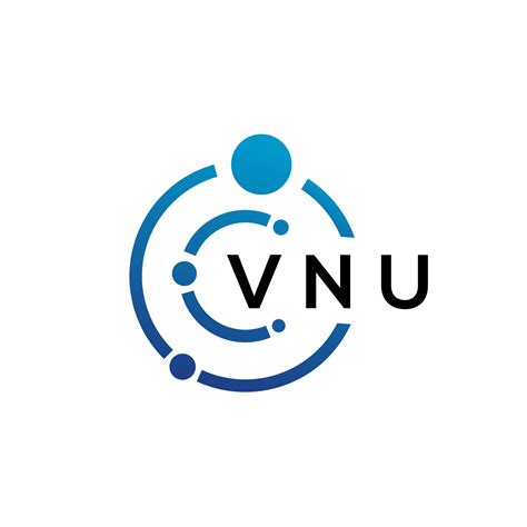 VNU letter technology logo design on white background. VNU creative ...