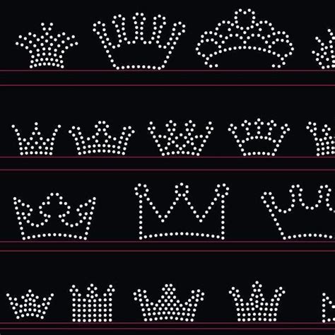 Small crowns rhinestone templates digital download, svg, eps, png, dxf | Rhinestone designs ...