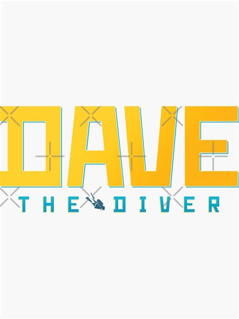 "Dave the Diver logo" Sticker for Sale by InlandWaterways | Redbubble