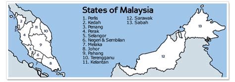 Map of Malaysia, city maps, state maps and maps with tourist ...