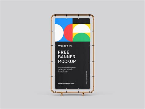 4 Free Vertical Standing Banner Mockup PSD Set - PsFiles