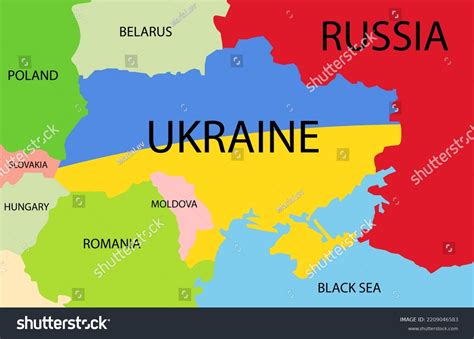 Borders Russia Ukraine Ukraine Russia Military Stock Vector (Royalty ...