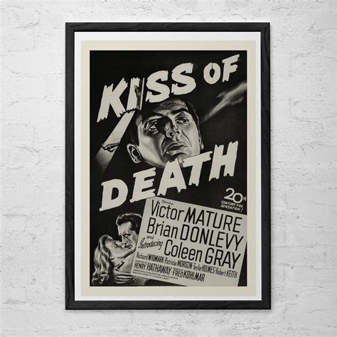 THE KISS of DEATH Movie Poster Classic Movie Poster Retro | Etsy Canada