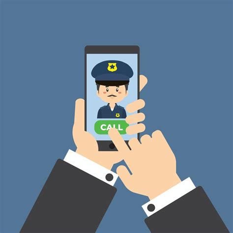 Person Calling The Police 1895764 Vector Art at Vecteezy