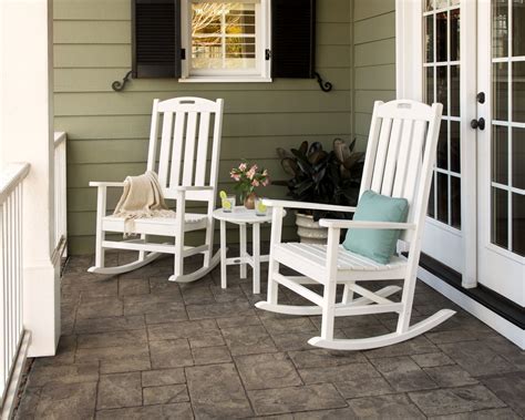 Nautical 3-Piece Porch Rocking Chair Set | Rocking chair porch, Rocking ...