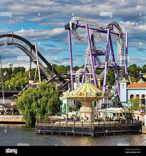 Rides at Gröna Lund Amusement Park, Grönan, Djurgården Peninsula ...