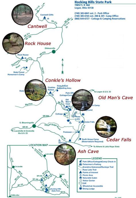 Hocking Hills Trail map | Hocking hills state park, State parks, Ohio hiking