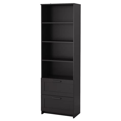 BRIMNES Bookcase, black, 23 5/8x74 3/4" - IKEA