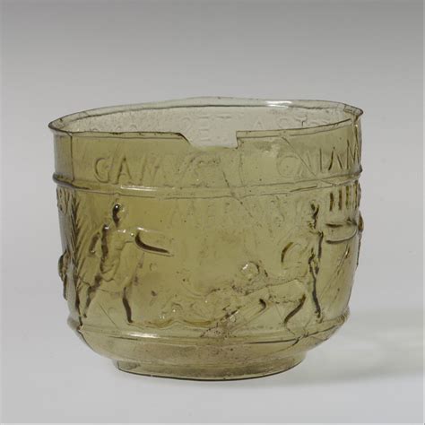 Glass gladiator cup | Roman | Early Imperial, Neronian or early Flavian ...