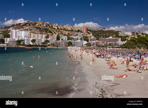 Beach of Santa Ponsa, Majorca, Spain, Europe Stock Photo: 60241196 - Alamy