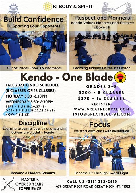 2023 FALL KENDO Grades K to 8th • 8 CLASS PROGRAM : NCPAL Great Neck Unit