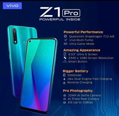 Vivo Z1 PRO - 4 / 64GB - Qualcomm Snapdragon 712 AIE 5000 mAh Fast Charging Battery - BarangKali.com