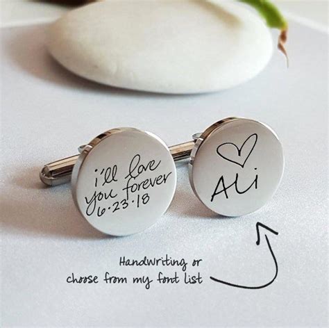 Personalized Cuff Links, Handwriting CuffLinks, Christmas Gift For Dad Husband, Custom Cufflinks ...