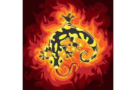 Fire salamander In a Flame