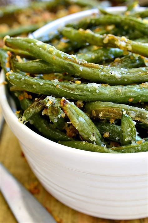 Parmesan Roasted Green Beans by Lemon Tree Dwelling | Green bean recipes, Green beans, Parmesan ...