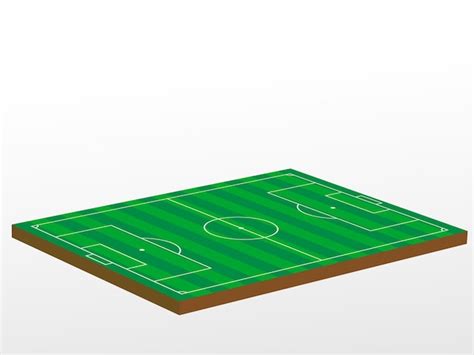 Campo de futebol 3D | Vetor Premium