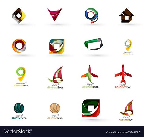 Set of abstract travel logo icons business app Vector Image