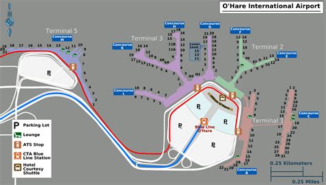 Chicago O'hare international terminal map