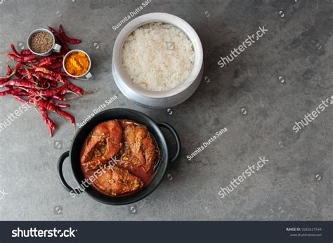 Rohu Fish Curry Steamed Rice Rui Stock Photo (Edit Now) 1692621544