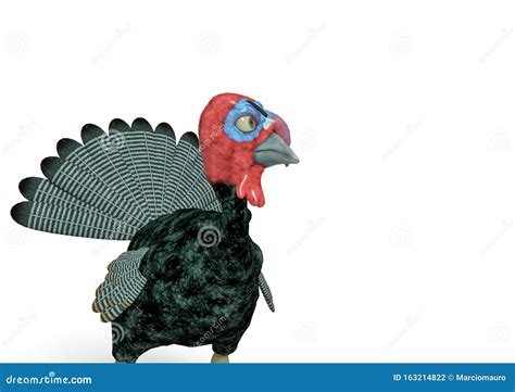 Angry Turkey Cartoon with Copy Space Stock Illustration - Illustration ...