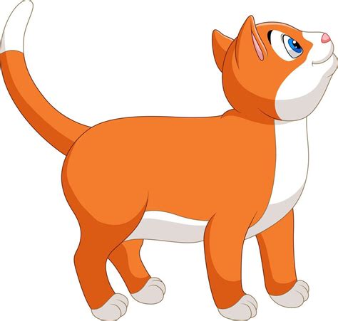 Smiling cat cartoon isolated on white background 8386560 Vector Art at ...