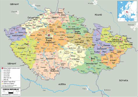 Czech Republic (Czechia) Map (Political) - Worldometer