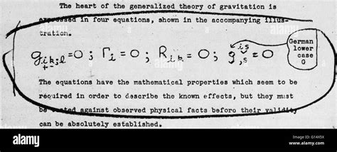 The four equations associated with Albert Einstein's theory of gravity, a theory crucial to ...