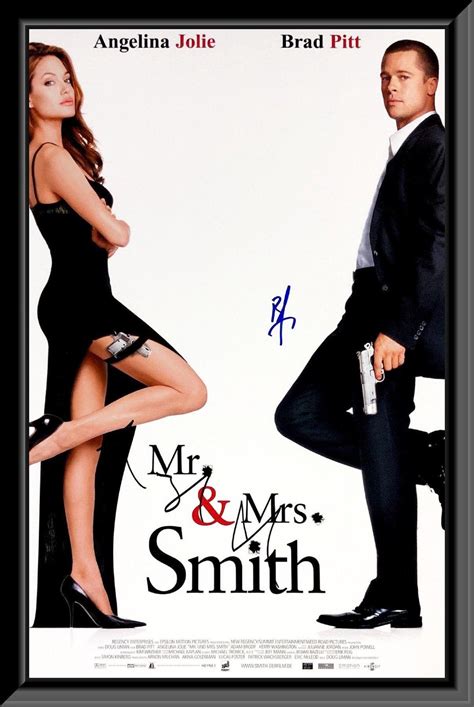 Mr. and Mrs. Smith Angelina Jolie and Brad Pitt Signed Movie - Etsy