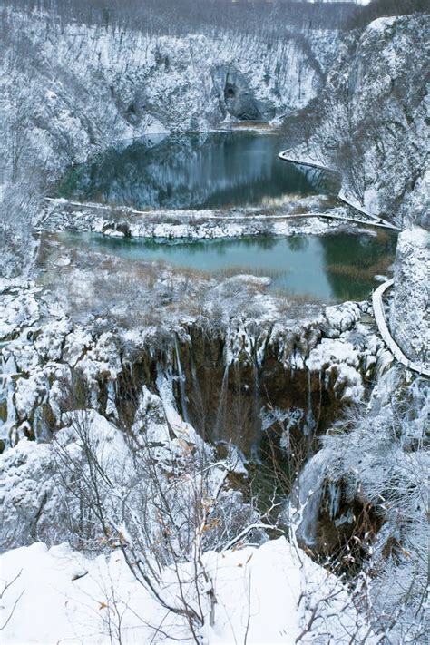 Plitvice Lakes National Park in Croatia in Winter Stock Photo - Image of lake, europe: 137050562