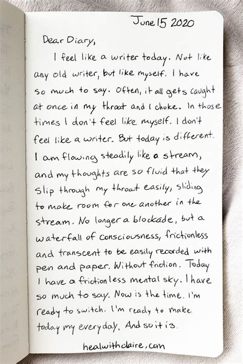 Pin by sara on words | Journal inspiration writing, Journal writing prompts, Dear diary quotes