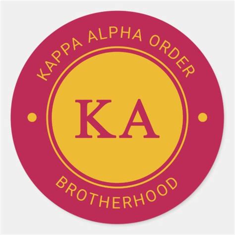 Kappa Alpha Order | Badge Classic Round Sticker | Zazzle.com