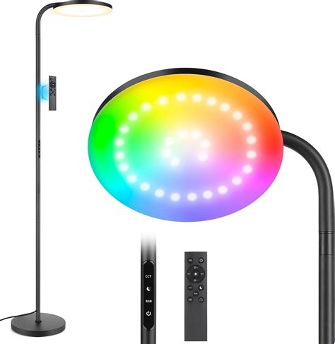 Coucrek 2024 New LED Floor Lamp, 32W Modern Dimmable Standing Lamp with Remote & Touch Control ...